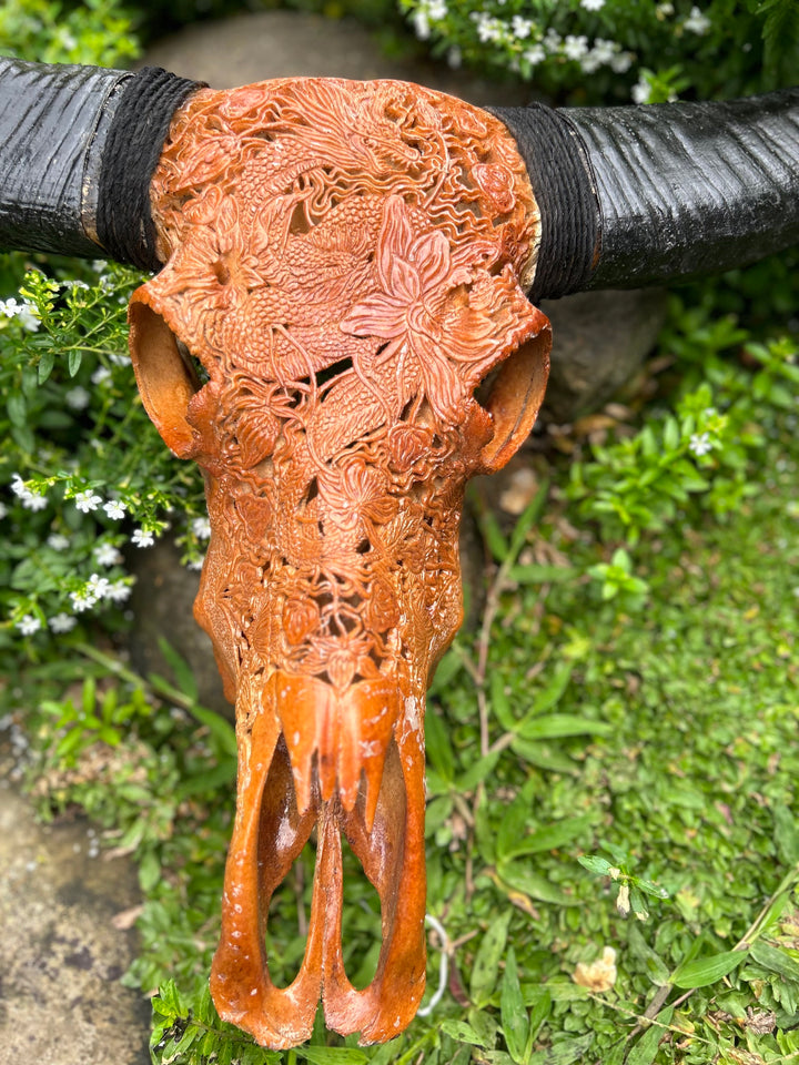 Dragon Emperor Bull Skull