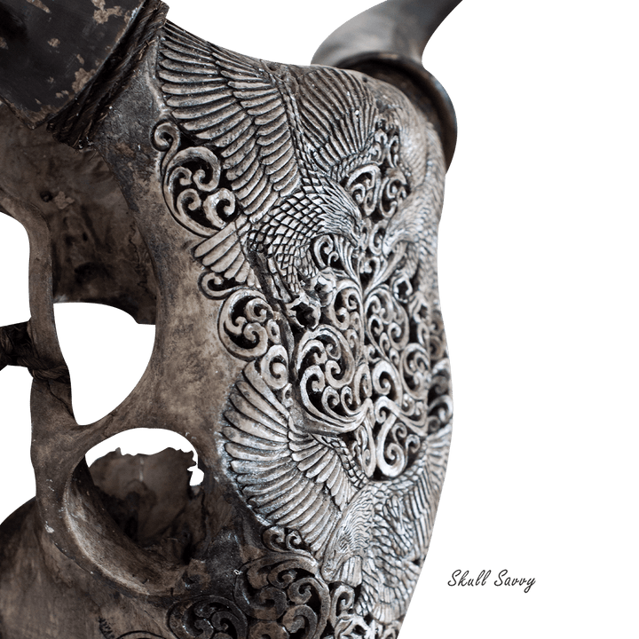 Eagle Rise Grey Cow Skull