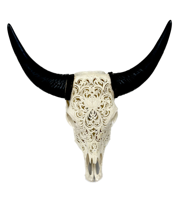 Sacred Lotus Cow Skull