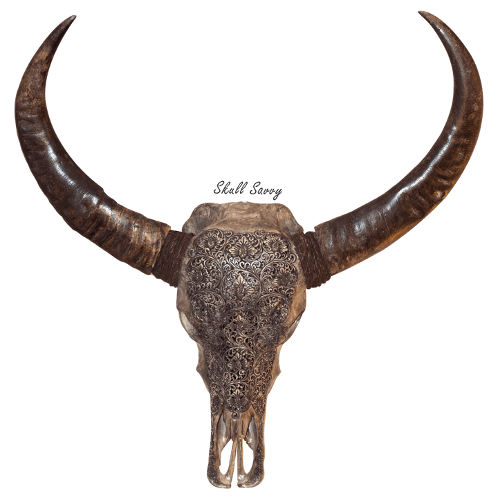 Bun Garden Grey Buffalo Carved Skull