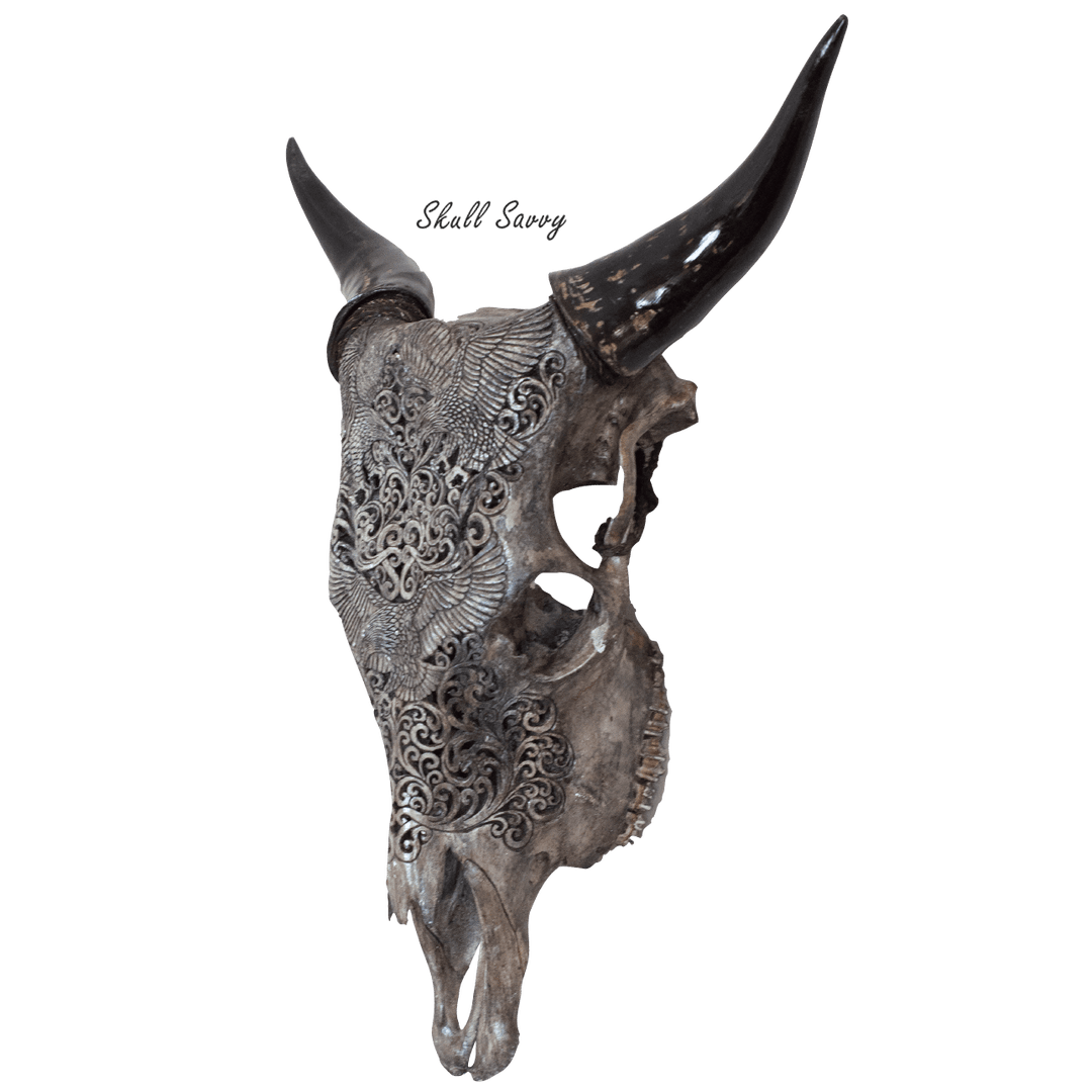 Eagle Rise Grey Cow Skull