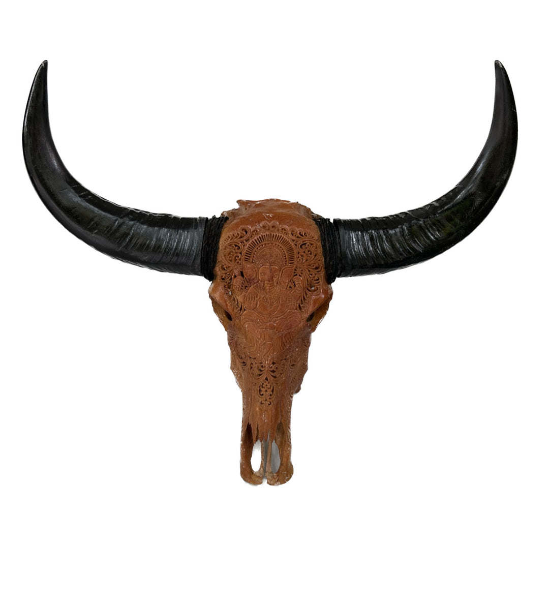 Carved Ganesha Bull Skull