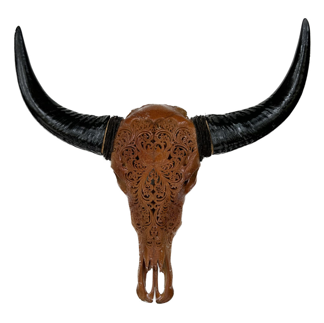 Mocha Antique Bull Skull